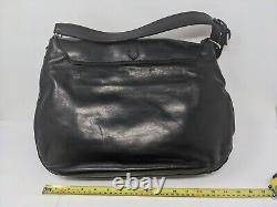 Brand New! Ralph Lauren Black Leather Shoulder Handbag Purse With Dust Bags (83)