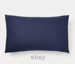 Brand New Ralph Lauren Queen Sheet Set 4pc Cotton Flannel Navy Blue