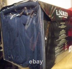 Brand New Ralph Lauren Queen Sheet Set 4pc Cotton Flannel Navy Blue