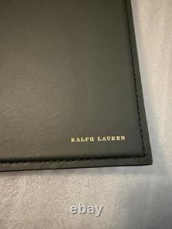 Brennan Small Leather Desk Blotter Navy Ralph Lauren Home-New In Box
