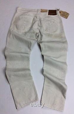 Denim Supply Ralph Lauren Hand Distressed Shredded Repaired Stitched Slim Jeans