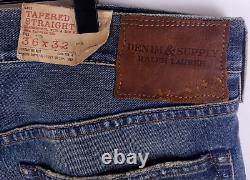Denim & Supply Ralph Lauren NEW Distressed Tapered Straight Jeans Men's 38x32