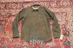 Double RL RRL Ralph Lauren Leather Western Suede Shirt Size L Large