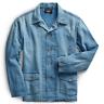 Double Ralph Lauren Rrl Mens Indigo Dyed Herringbone Twill Cotton Linen Jacket