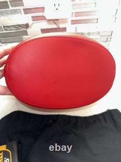 LAUREN RALPH LAUREN Andie Medium Leather Red Drawstring Bag AUTHENTIC BRAND NEW