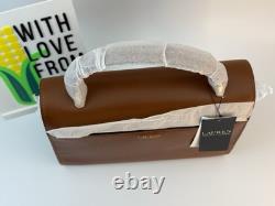 LAUREN RALPH LAUREN Farrah Leather Top-Handle Satchel Lauren Tan $425 New