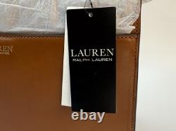 LAUREN RALPH LAUREN Farrah Leather Top-Handle Satchel Lauren Tan $425 New