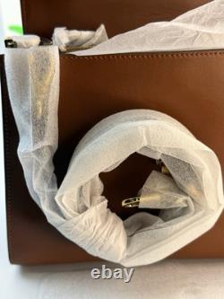 LAUREN RALPH LAUREN Farrah Leather Top-Handle Satchel Lauren Tan $425 New