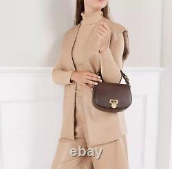 LAUREN RALPH LAUREN Tanner Leather Small Crossbody Bag Chestnut Brown $350