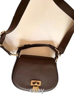 LAUREN RALPH LAUREN Tanner Leather Small Crossbody Bag Chestnut Brown $350