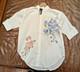 Lauren Ralph Lauren 100% Linen Elbow Length Short Sleeve Shirt With Floral Designs