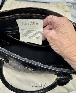 Lauren Ralph Lauren Black Leather Purse New WithO Tags