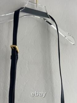 Lauren Ralph Lauren Crossbody Bag Purse Striped Leather Danni Blue Nautical NEW