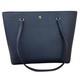 Lauren Ralph Lauren Crosshatch Leather Medium Sophisticated Karly Tote Navy $225