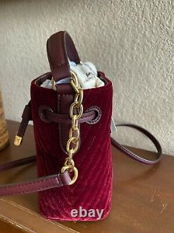 Lauren Ralph Lauren Debby Quilted Velvet Drawstring Mini Bag