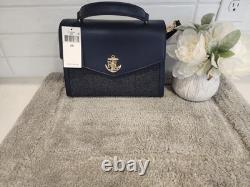 Lauren Ralph Lauren Farrah Medium Top Handle Crossbody Satchel Bag MSRP $425