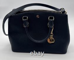 Lauren Ralph Lauren Leather Satchel Blue NWT
