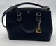 Lauren Ralph Lauren Leather Satchel Blue Nwt
