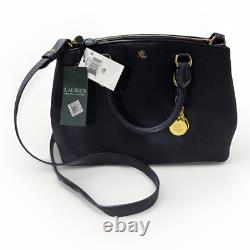 Lauren Ralph Lauren Leather Satchel Blue NWT