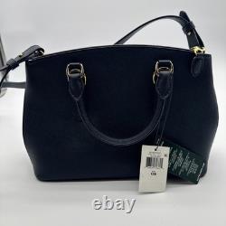 Lauren Ralph Lauren Leather Satchel Blue NWT