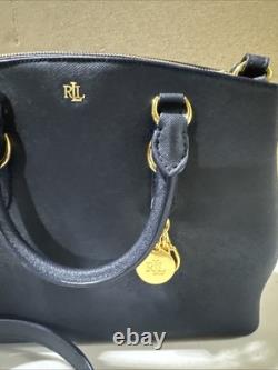 Lauren Ralph Lauren Leather Satchel Blue NWT