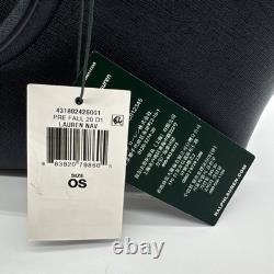 Lauren Ralph Lauren Leather Satchel Blue NWT