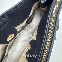 Lauren Ralph Lauren Leather Satchel Blue NWT