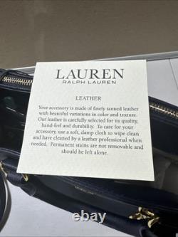 Lauren Ralph Lauren Leather Satchel Blue NWT