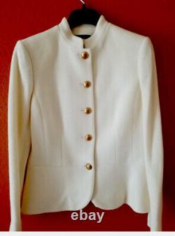Lauren Ralph Lauren NEW cream peplum wool blend jacket blazer 12