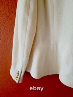 Lauren Ralph Lauren NEW cream peplum wool blend jacket blazer 12