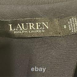 Lauren Ralph Lauren Navy Double Breasted Wool Blazer NEW Black Label Size 8
