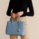 Lauren Ralph Lauren Powder Blue Dryden Marcy Leather Tote Nwot