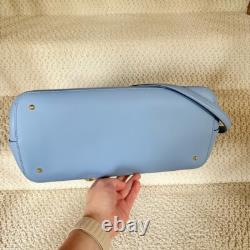 Lauren Ralph Lauren Powder Blue Dryden Marcy Leather Tote NWOT