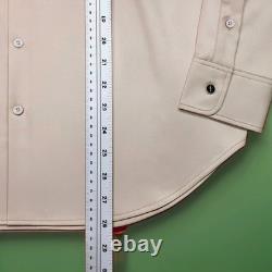Lauren Ralph Lauren Satin Shirt Medium Beige Button Cuff Blouse NWT MSRP $125
