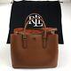 Lauren Ralph Lauren Smooth Leather Large Marcy Satchel Lauren Tan Orange New