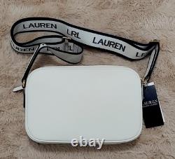 Lauren Ralph Lauren White/Cream Leather Crossbody Shoulder Bag Women's New