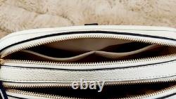 Lauren Ralph Lauren White/Cream Leather Crossbody Shoulder Bag Women's New