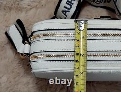 Lauren Ralph Lauren White/Cream Leather Crossbody Shoulder Bag Women's New