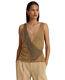 Lauren Ralph Lauren Women's Beaded Tulle Sleeveless Blouse (new Tan, Medium)