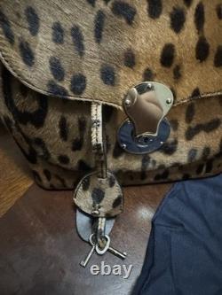 Lauren Ralph Lauren Womens Shoulder Tote Bag Leopard Print NEW