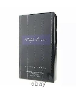 Men Purple Label Ralph Lauren 4.2 oz / 125 ml Eau De Toilette Spray New Sealed