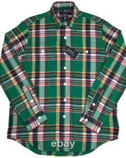 Men's Polo Ralph Lauren Classic Flannel Shirt Medium M Multicolor Plaid NEW L/S