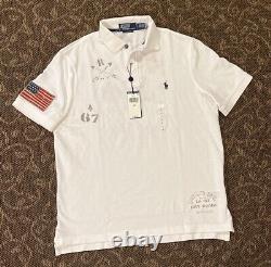 Men's Polo Ralph Lauren USA Tractor Cotton Polo Shirt Size Medium New With Tags