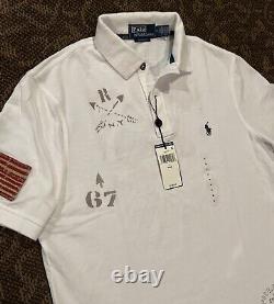 Men's Polo Ralph Lauren USA Tractor Cotton Polo Shirt Size Medium New With Tags