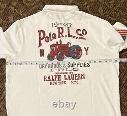 Men's Polo Ralph Lauren USA Tractor Cotton Polo Shirt Size Medium New With Tags