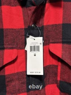 Men's Red Ralph Lauren Polo Checkered Fleece Overshirt Size M New