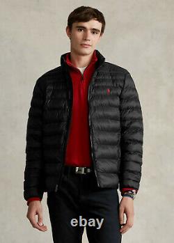 Mens Polo Ralph Lauren Packable Down Jacket Coat Winter Black Large NEW $228