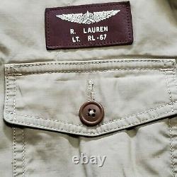 Mens Polo Ralph Lauren khaki brown military M41 scorpion USRL jacket coat Medium
