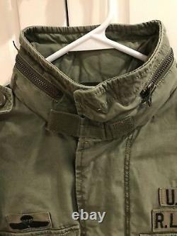 Mens Ralph Lauren Polo USA American Military Field Jacket Olive Green Medium