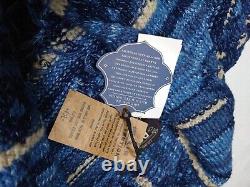 NEW $1,600 RRL Ralph Lauren Hand Knit Blue Indigo Ranch Belted Cardigan Small S